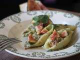 Conchiglionis farcis aux figues fraîches & pesto