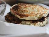 Dejeuner gourmand: blinis de topinambour & oeuf mollet