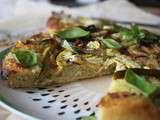 Pizza verte aux pesto, courgettes & asperges