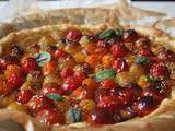 Tarte fine aux tomates cerises, balsamique & sésame