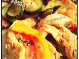 Poelé de courgettes tomates poivrons au poulet au cookeo