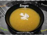 Soupe de courgette , carotte , panais , noisette