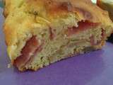 Cake jambon, champignons et fromage