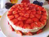 Cheesecake marbré aux fraises