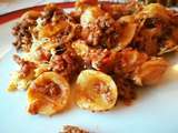 Gratin d’orecchiette façon bolognaise