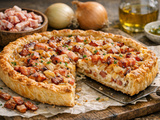 Tarte lardons oignons