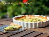 Fine quiche au chèvre et épinards