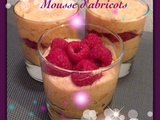 Mousse d'abricots aux framboises