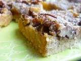 Bars aux noix de pécan et sirop d'érable (pecan bars)