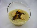 Battle food: Soupe de courgettes au fromage de chèvre et champignons