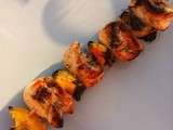 Brochettes de poulet aux nectarines