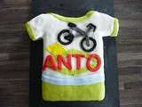 Gâteau 3D: maillot cyclisme, vélo