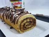 Gâteau roulé au Nutella et noisettes concassées