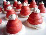 Meringues  bonnets de père Noël 