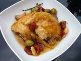 Poulet aux tomates confites et aux amandes