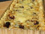 Tarte aux oignons, beaufort et cramberries