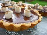 Tarte caramel et chocolat