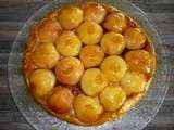 Tarte tatin aux pêches blanches et à la vanille