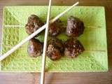 Tour en cuisine 130: Brochettes de boulettes japonaises