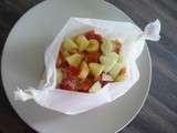 Tour en cuisine 166: Papillote de fruits au salidou