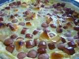 Tour en cuisine 238: Quiche vache qui rit et knackis