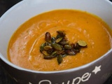 Soupe de courge aux pommes rôties (cuisson au four)