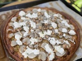 Tarte aux topinambours, poireaux et chèvre frais