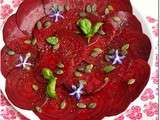 Carpaccio de beterrave crue