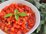 Tartare de tomates comme chez le traiteur d'Aix les bains... (Cathytutu)