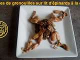 Cuisses de grenouilles sur lit d'epinard a la creme