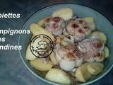 Paupiettes aux champignons et ses amandines (cookéo)