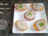 Rillettes de sardines sur tomates