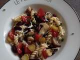 Salade de pates et haricots rouges