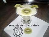 Special diabetique : semoule de riz aux kiwis