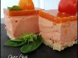 Bavarois tomate basilic, gelée de gaspacho