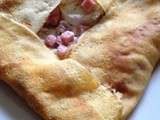 Galette aux épinards frais, jambon et fromage de chèvre