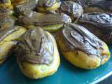 Mini-éclairs au chocolat, glaçage gianduja