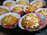 Muffins chocolat blanc et fruits rouges