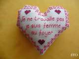 Coeur Valentin Femme au Foyer : face a