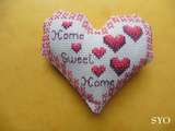 Coeurs Valentin Home sweet Home, j'aime : face a