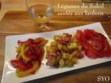 Légumes du Soleil, sautés aux lardons, à l'Actifry