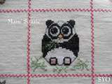 Plaid Chouette brodée 141  : Chouette Panda