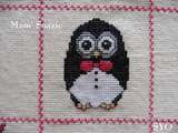 Plaid Chouette brodée 154 : Chouette Pingouin