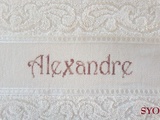 Serviette de toilette brodée Alexandre