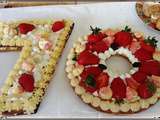 Number cake 70 ans saveurs citron vanille fraise