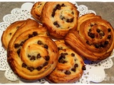 ☃️ pains feuilletés aux raisins où pépites de chocolat