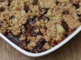 Crumble poire chocolat aux flocons d'avoine