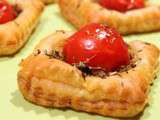 Mini tartelettes fines à la tomate et aux champignons