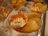 Pommes en crumble au caramel de cide ** La recette