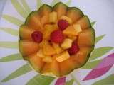 Simplissime salade de fruits dans sa coupe de melon